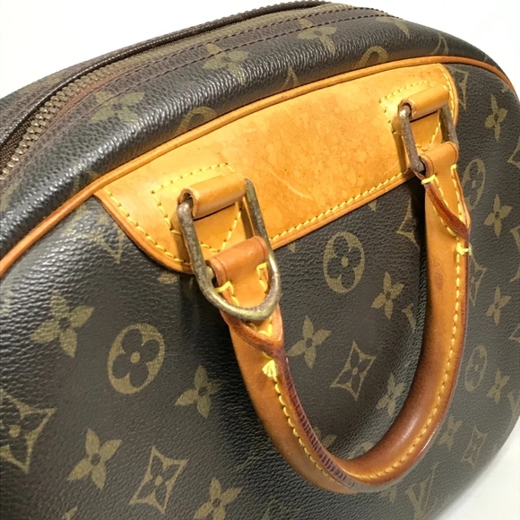 LOUIS VUITTON LV Logo Trouville Hand Bag Monogram Leather Brown - Picture 10 of 16